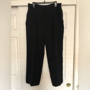 Worthington Black Pinstripe Trousers